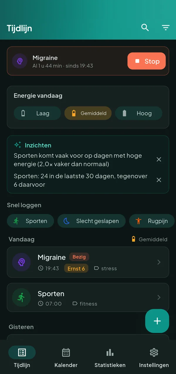 LifeLog — Gezondheid & welzijn — schermafbeelding 7