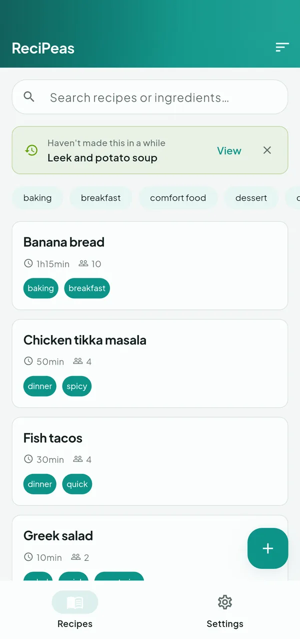 ReciPeas — Cooking — screenshot 1
