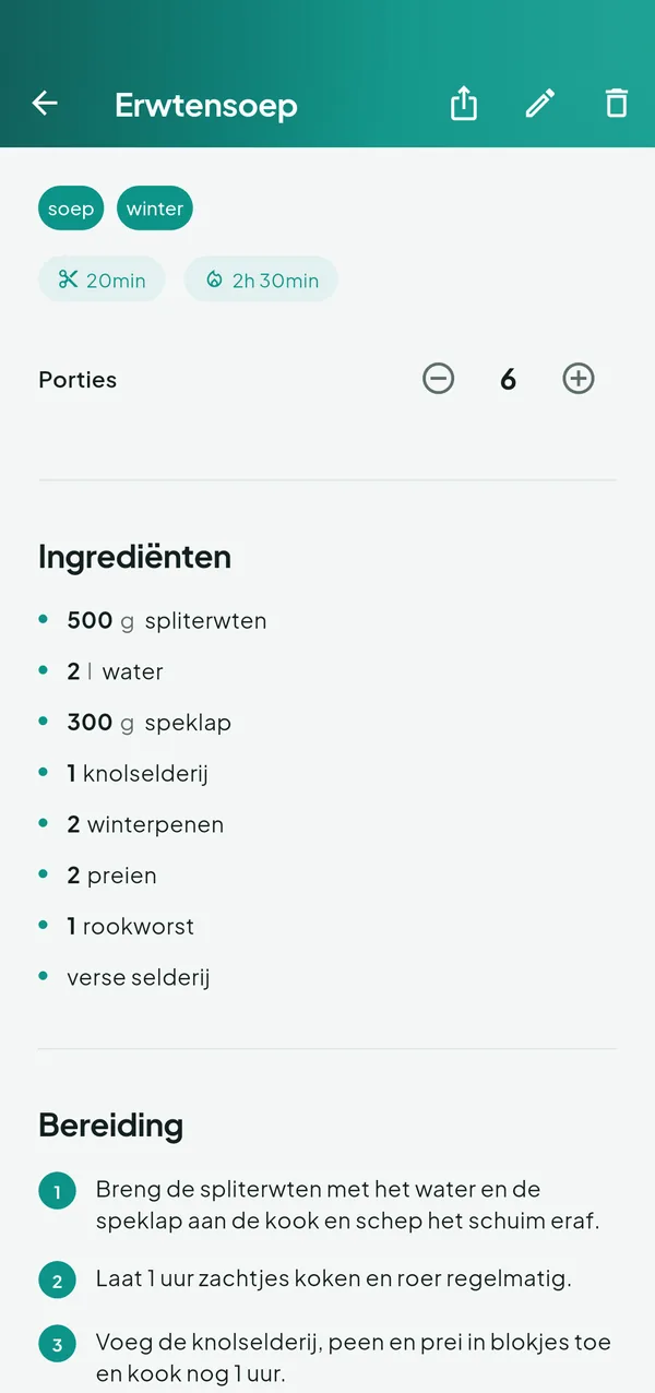 ReciPeas — Koken — schermafbeelding 3