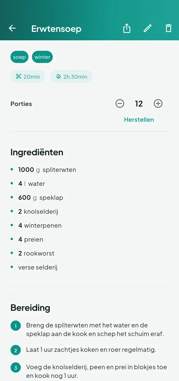 ReciPeas — Koken — schermafbeelding 4