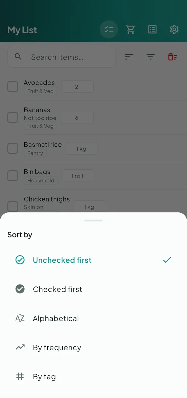 ShopLog — Grocery lists — screenshot 2