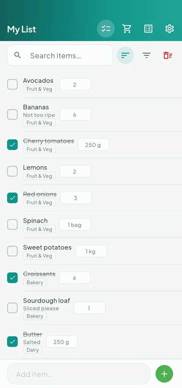 ShopLog — Grocery lists — screenshot 3