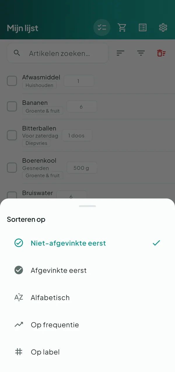 ShopLog — Boodschappenlijst — schermafbeelding 2