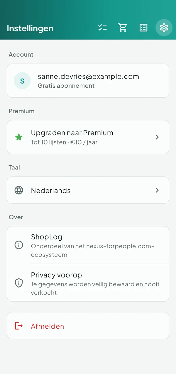 ShopLog — Boodschappenlijst — schermafbeelding 5
